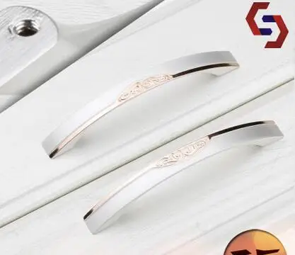 Simple Furniture Drawer Knobs for Kitchen and Cabinet European Carving Pattern Door Handle Knob Pull Silver|door handles knobs|handles knobsfurniture