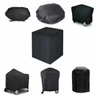Чехол для барбекю 210D, уличный водонепроницаемый чехол для гриля Weber, 7 типов, защита от дождя, ветрозащитный круглый чехол для барбекю, 9 размеров