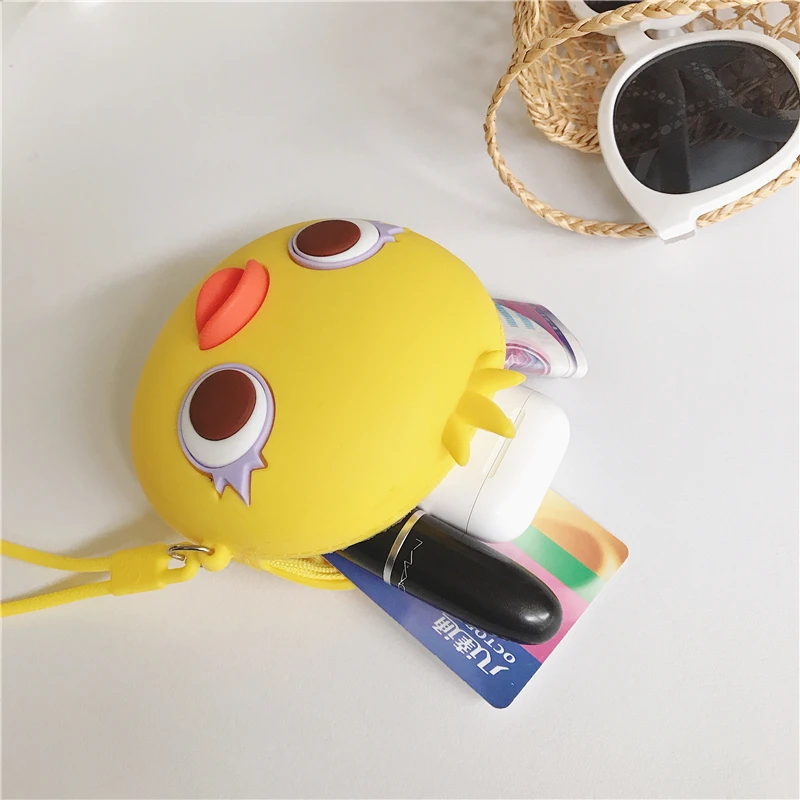 Модная силиконовая Миниатюрная сумка Кроссбоди с мультипликационным рисунком