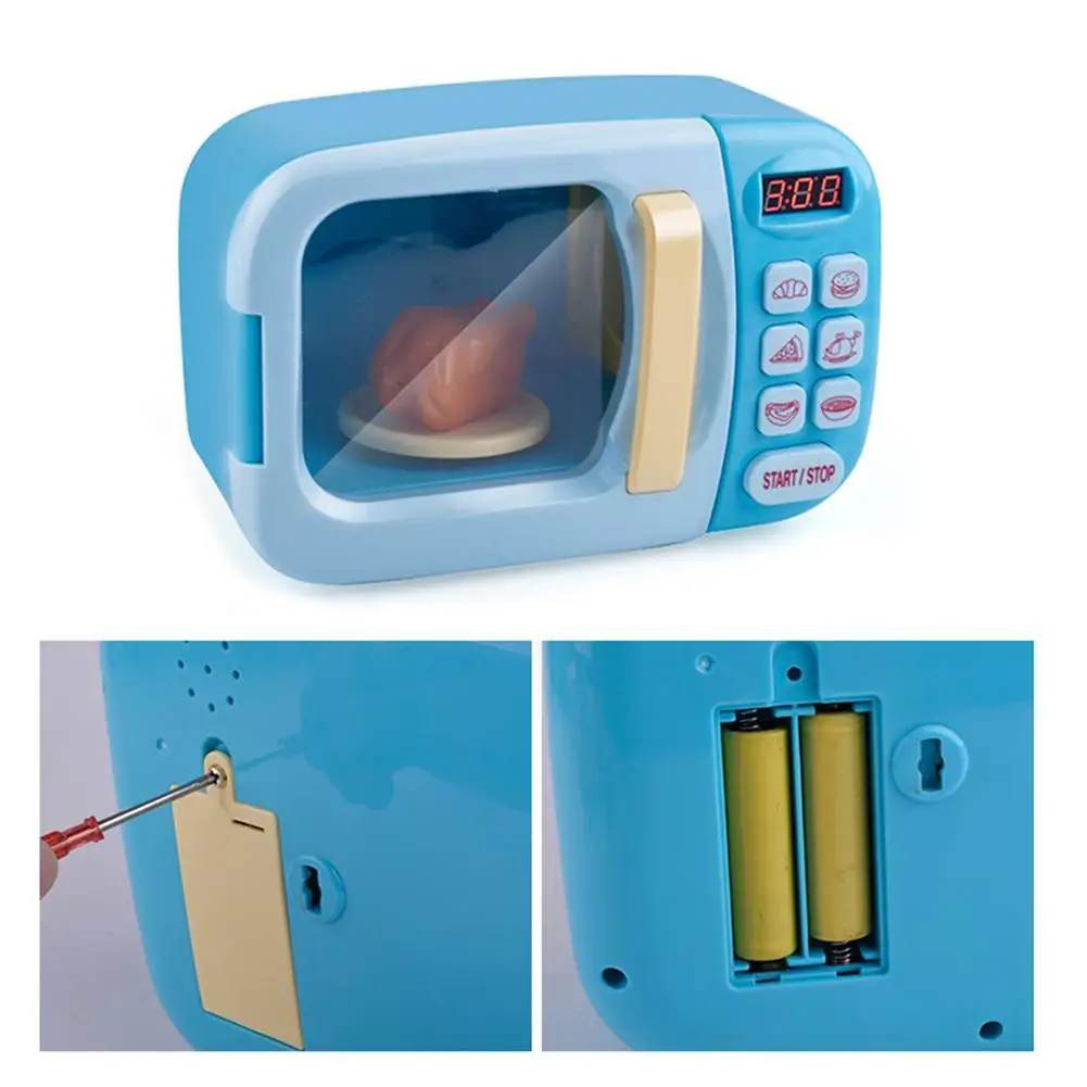 Детские светящиеся игрушки для кухни имитация микроволновой печи Забавный