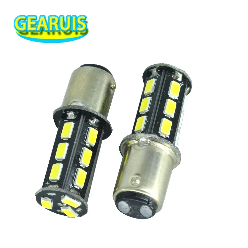 

10pcs S25 1157 BAY15D 18 SMD 5630 LED 7443 W21/5W 1156 BA15S 7440 W21W Car Auto Brake Light Turn signal Bulb lamp Cold White 12V