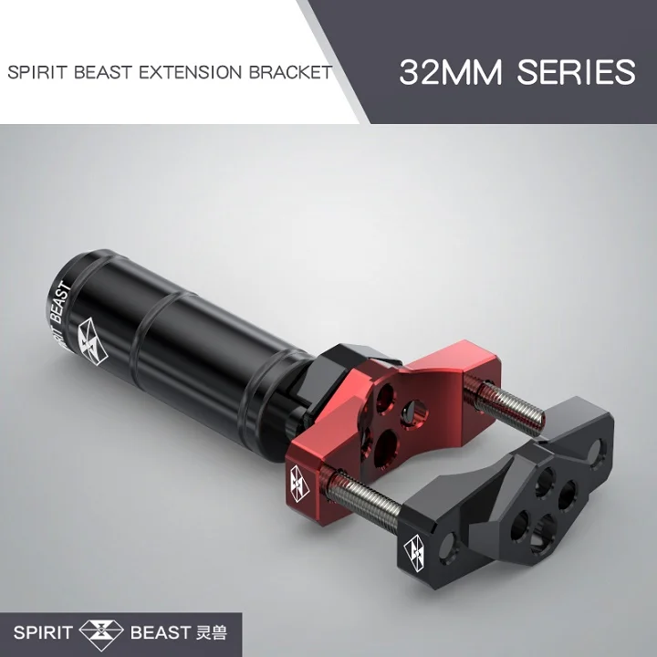 32MM Мотоциклетный головной светильник SPIRIT BEAST, кронштейн, точечный светильник, противотуманный светильник светодиодный, поддержка для Honda Triumph Harley Royal Enfield Yamaha Suzuki - Цвет: 32MM