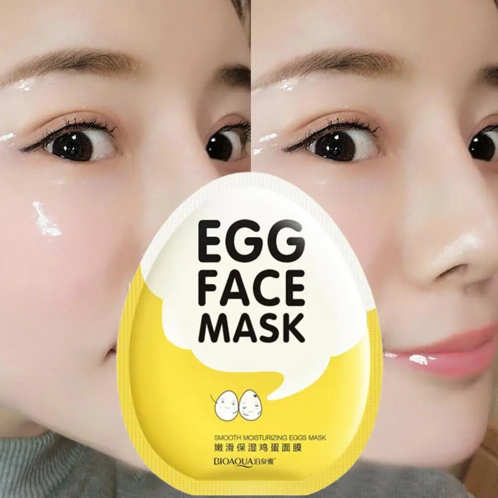 Горячая продажа 1 шт. маска с экстрактом яиц Восстанавливающая увлажняющая для