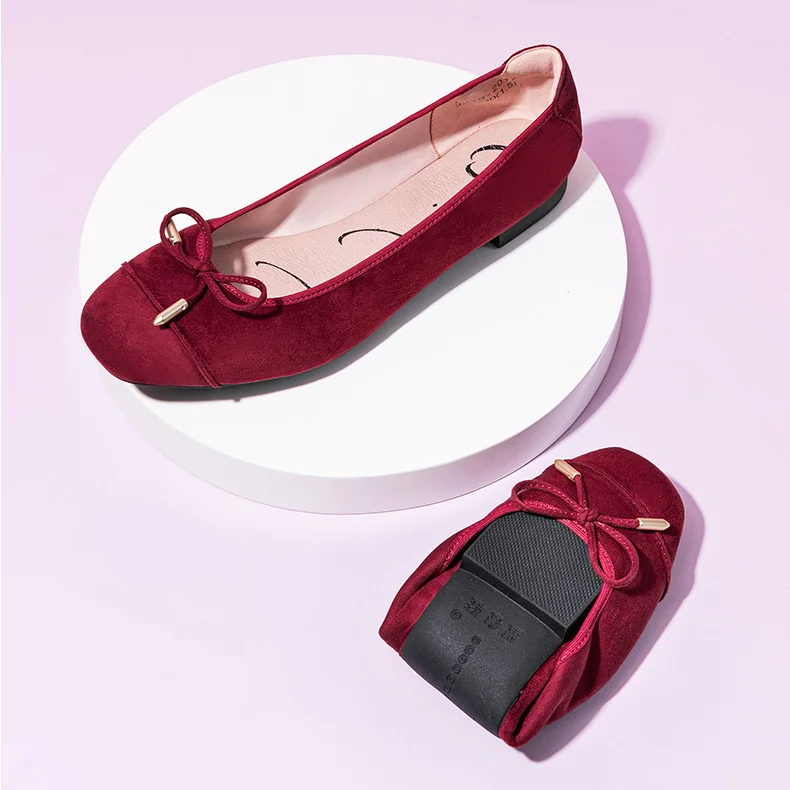 

Quicheshoes 2021 Women Ballet Flats Slip on flat Shoes Woman Loafers Soft Flats Foldable Soft Comfortable Shoes zapatos mujer
