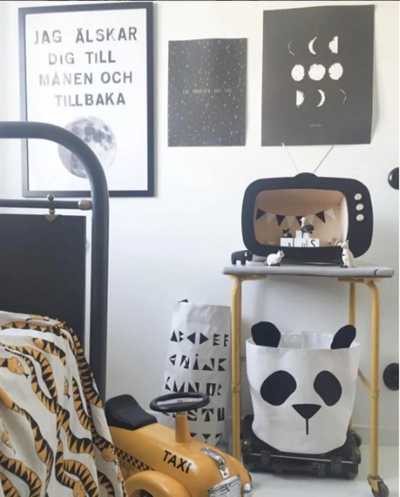 INS скандинавский милый дом с рисунком панды для новорожденных декор спальни