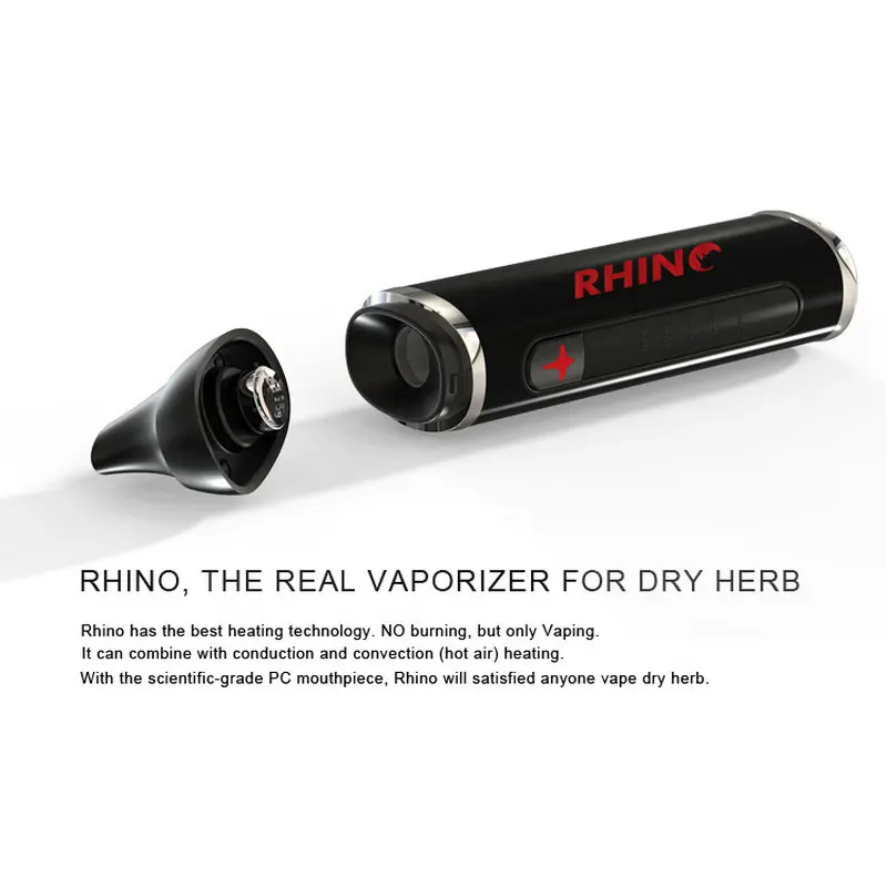 Оригинальный травяной испаритель Hecig Dry Rhino светодиодный дисплей боксмод 2200 мАч