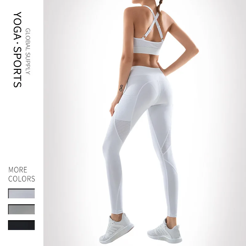 

2 PCS Set Workout Clothes for Women Sports Bra and Leggings Set Sports Wear for Women Gym Clothing Athletic Yoga Set
