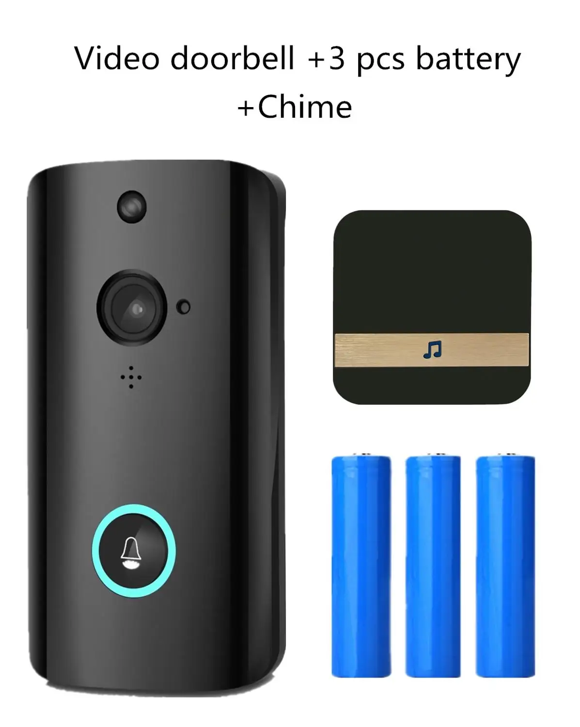 Option 4 Vikewe M9 видео дверной звонок умный беспроводной WiFi дверной звонок для безопасности визуальная запись домашний монитор ночное видение домофон дверной телефон - Название цвета: Option 4