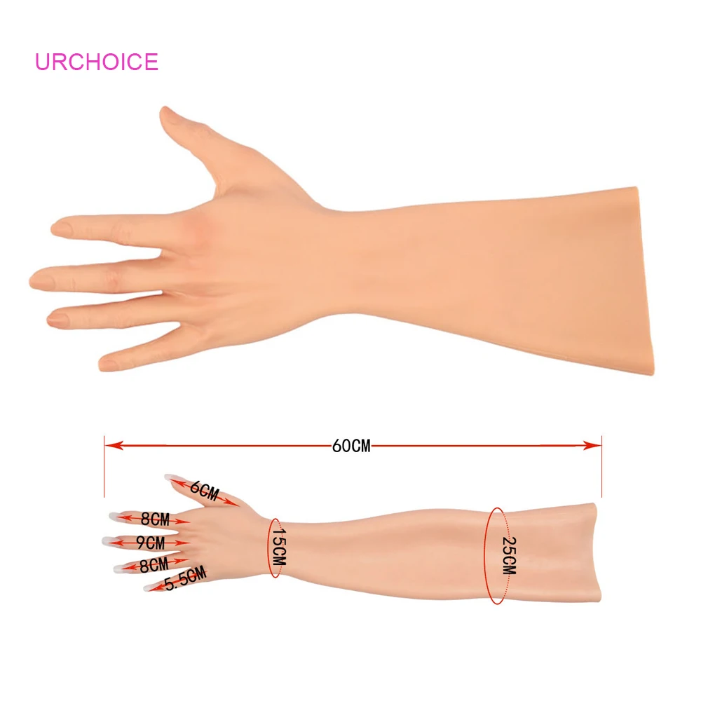 

Силиконовые Реалистичные женские перчатки, поддельный рукав для рук, Женская искусственная кожа, Женский сжигатель, Трансвестит, косплей