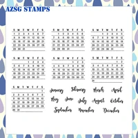 azsg month week calendar transparent silicone clear stamps for diy scrapbookingcard making crafts decoration supplies