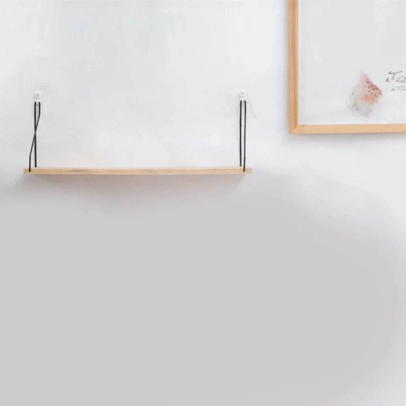 Твердая деревянная настенная полка железная перегородка для спальни ТВ