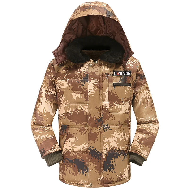 

2020 Military Tactical Uniform Combat Army Clothes Men Jacket Winter Plus Velvet Thickened Cold-proof Overalls Training Wear Set