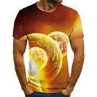 Новинка 2021, летняя уличная одежда с 3D принтом, Мужская модная повседневная футболка с круглым вырезом и короткими рукавами, Топ унисекс