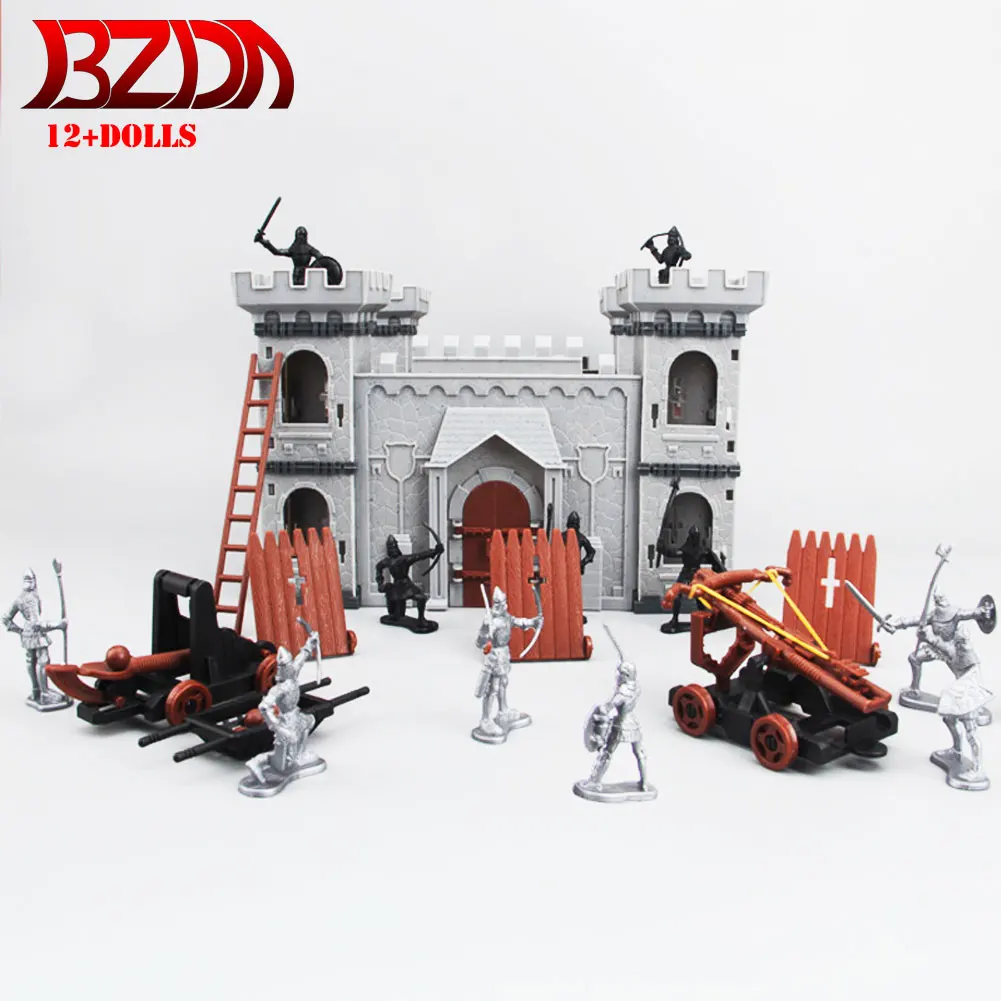 Военное строительное оружие BZDA конструктор креативный солдат катапульта лошадь