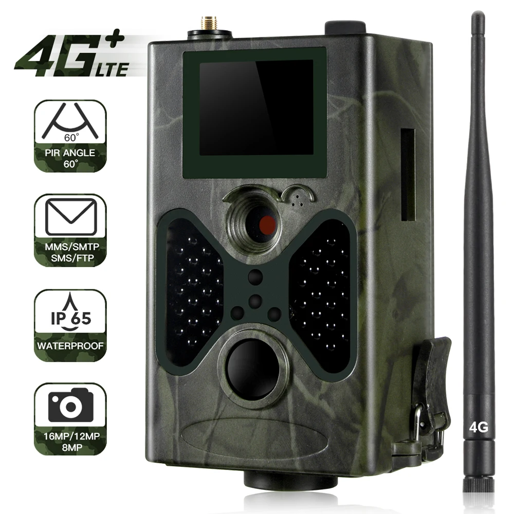16MP 1080P 4G MMS SMS Trail камера охотничья игровая Камера уличная дикая скаутская с PIR