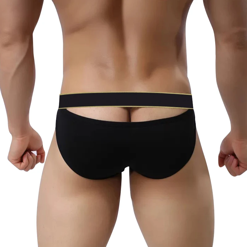 

Sexy Men Underwear Briefs Hollow Out Breathable Gay Men's Panties New Cotton Man Underpants Low Waist Close Fit Comfort OR6106
