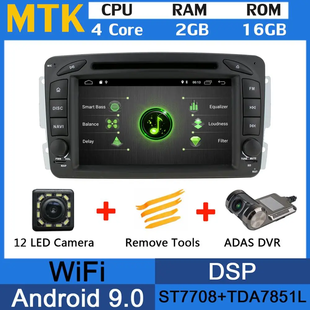 PX6 Octa Core Android 9,0 4+ 64G 5 USB для Mercedes Benz C Class W203 S203 C180 C200 C220 C230 C240 C270 C280 C300 автомобиль радио gps - Цвет: MTK-ADAS