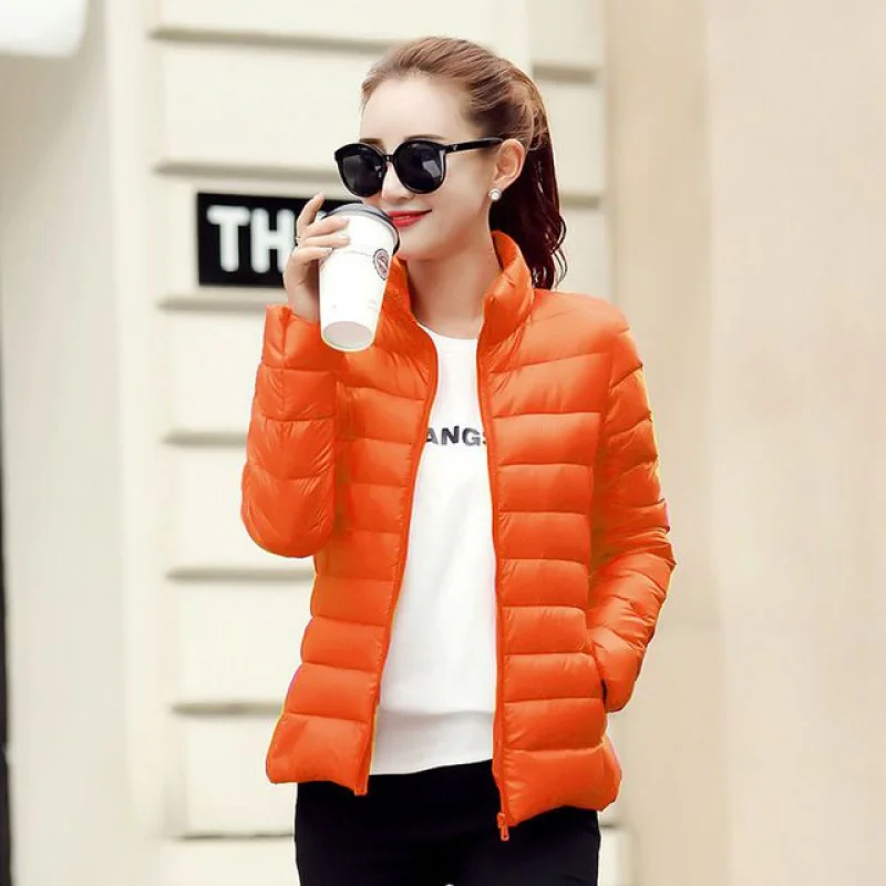 NoEnName_Null Женская Uniqlo стильная легкая куртка на утином пуху зимняя верхняя одежда