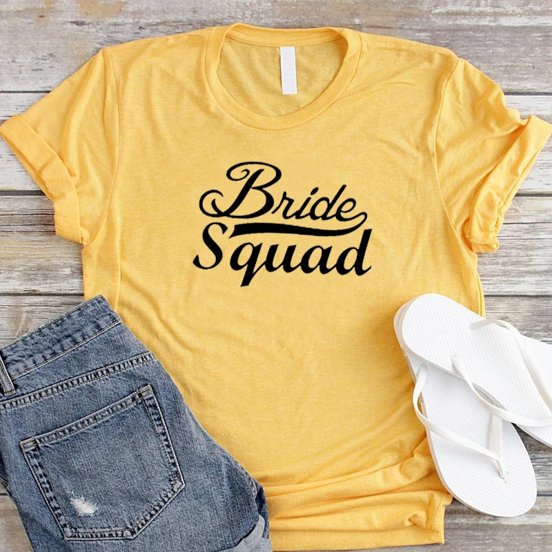 Отряд Невеста футболка для девочек Женская свадебной вечеринки Забавные