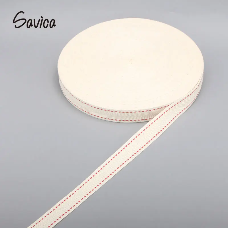 Savica 3m/lot Natural Woven Cotton Herringbone Tape Webbing Ribbons Sewing Belt For Garment Home Decor DIY Accessories LX493 | Дом и сад