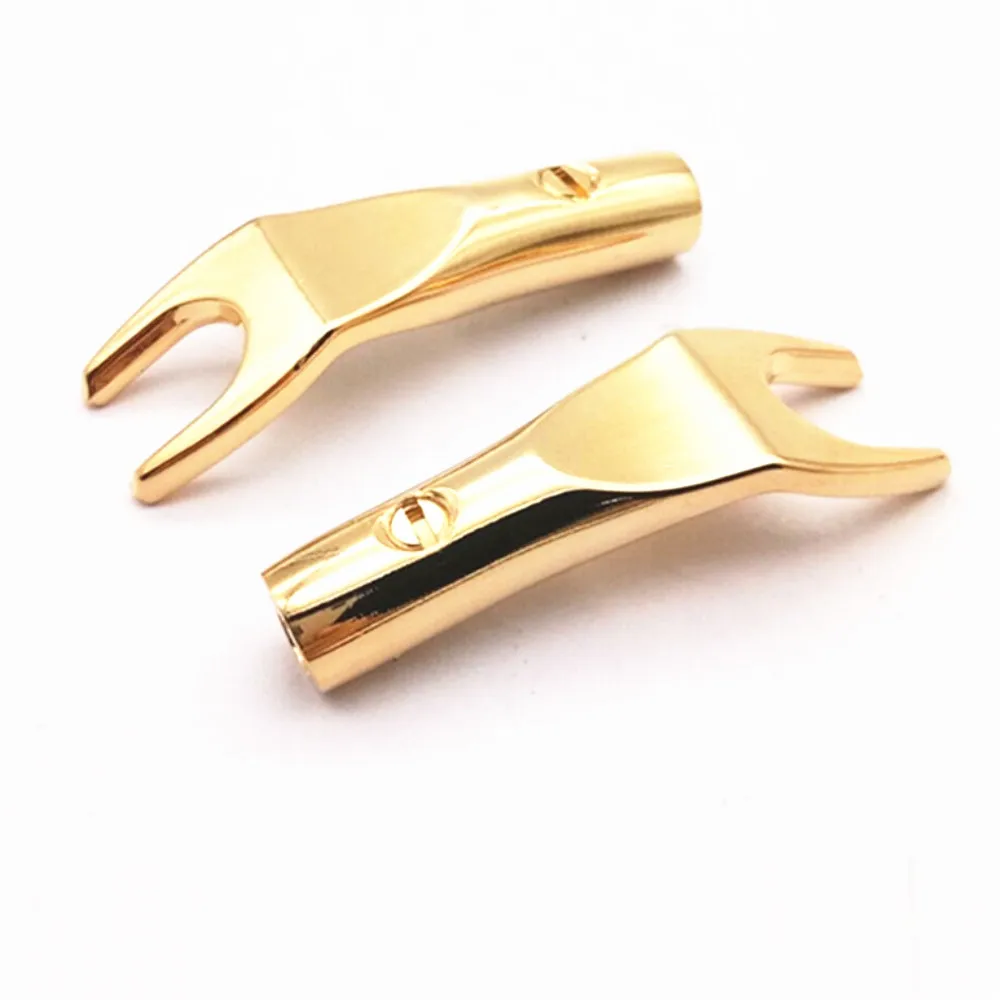 2 шт./лот Gopper позолоченная лопатка вилка беспаяльная Колонка кабельная