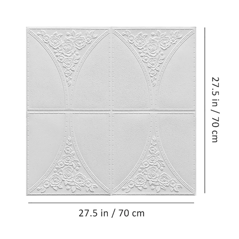 

5PCS 3D Wall Panel Self-adhesive Waterproof Wall Panel Wall Sticker PE Foam Wallpaper Soft Pack Anti-collision Wall Sticker New