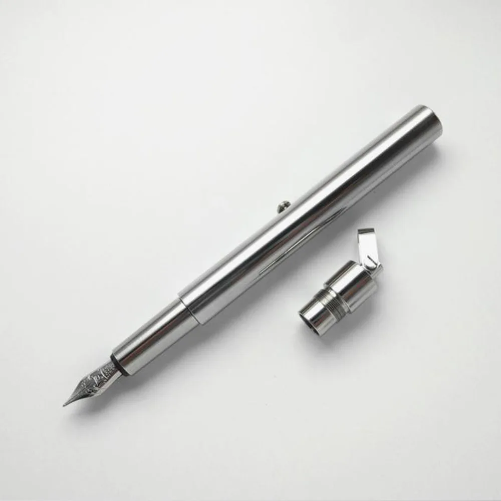 Creative Mini Telescopic Fountain Pen 0.4mm Stainless Steel Nib Pocket  Writing Tool For Business as Luxury Gift Customed