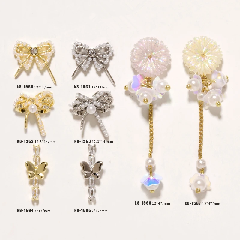 2 шт. блестящие циркониевые шармы ракушки бабочки дизайн 3D ногтей украшения