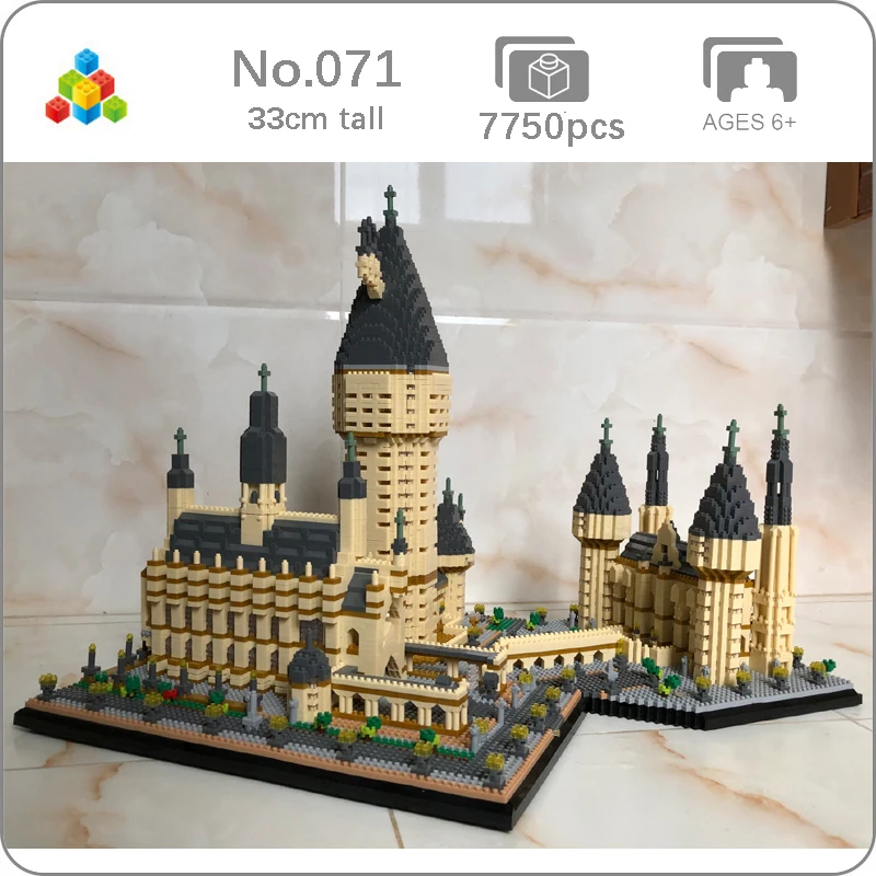 YZ 071 всемирно известный Архитектура средневекового замка Колледж 3D модель 7750 шт.