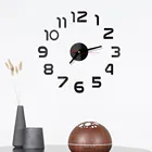 Настенные часы DIY, 3D наклейка на зеркальную поверхность, часы для домашнего офиса, ЭВА + электронные компоненты, настенные часы с питанием от батарейки