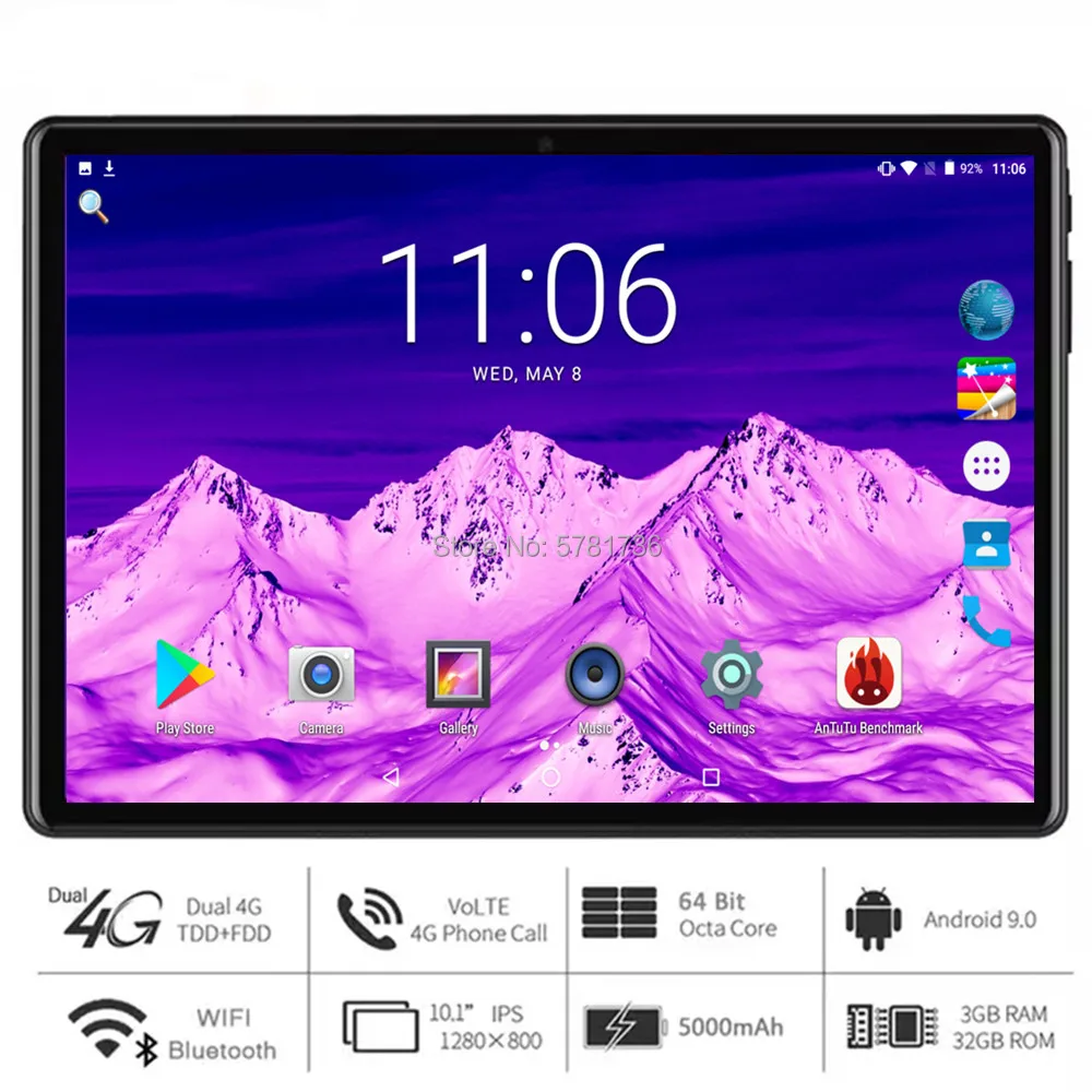 LSKDZ Newst планшеты 10 дюймов Android 9 0 планшетный ПК 1280x800 IPS Восьмиядерный 3 Гб RAM 32 ROM 4G