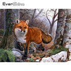 EverShine 5D алмазная живопись, животные, мозаика, искусство, наборы для вышивки крестиком, алмазная Вышивка Изображение лисы стразы, хобби ручной работы