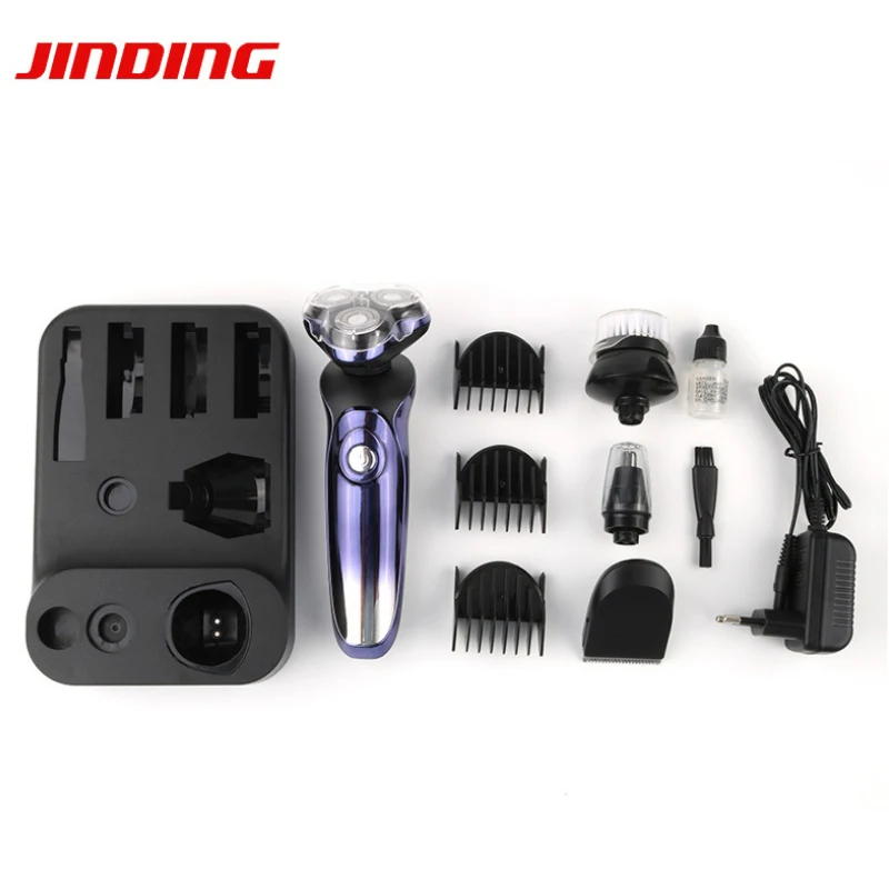 

Jinding new men's electric shaver multifunctional hair clipper body wash razor lithium battery four in one barbeador eletrico