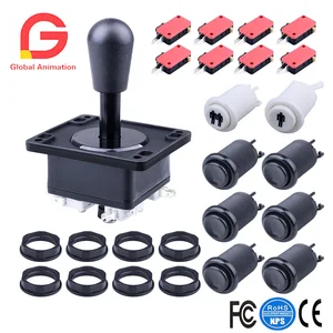 Набор аркадных игр сделай сам, американский джойстик в стиле HAPP, кнопка с микропереключателем для аркадных игр, мультикадров, MAME Jamma Raspberry Pi