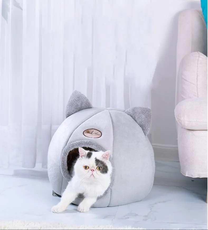 Кровать для домашних животных собак кошек Конура зимнее теплое гнездо мягкая