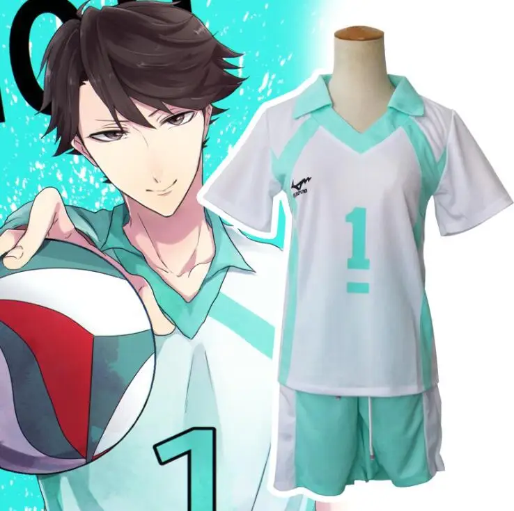 

Haikyuu 2 Styles Anime Oikawa Tooru Cosplay Costumes Uniform Jersey High School Volleyball Club Shirts and Pants