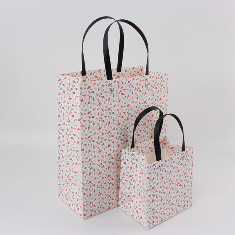 Wholesales 500pcs/lot New Style Custom Laminated High Quality Luxury Paper Shopping Bag with Leather Handle for Gifts Clothes | Багаж и