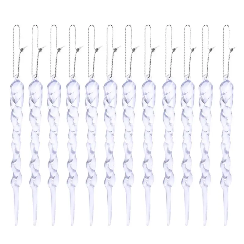 10 шт DIY прозрачный пластиковый кулон кулон-сосулька Рождественская елка падение
