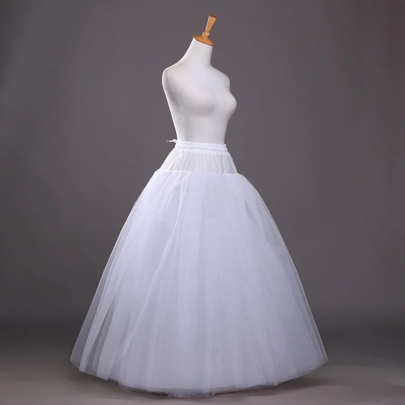 NUOXIFANG Bridal Slips Wedding Underskirt White Underdress Falda Brautpetticoat Long Crinoline Sottoveste A Line Petticoat Layer | Свадьбы и
