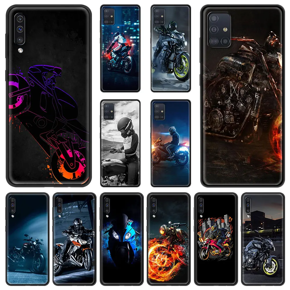 

Phone Case for Samsung Galaxy A50 A70 A10 A10S A20 A30 A40 A20S A20E A02S A12 A22 A32 Silicone Black Cover Moto Cross Motorcycle