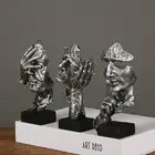 Современная Скандинавская абстрактная Статуэтка тишины человека, Статуэтка из смолы, украшение для дома, настольные декорации, ремесла ручной работы, скульптура, художественные аксессуары