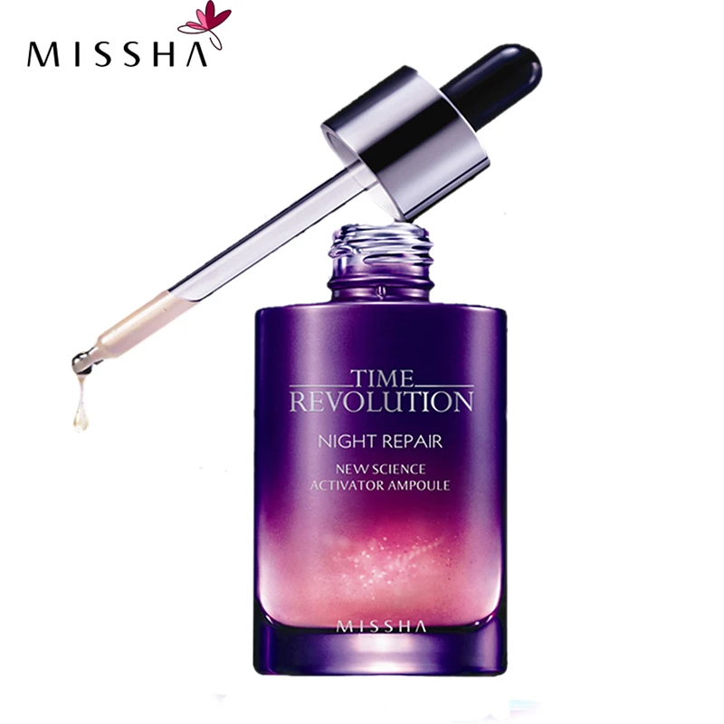 Facial Serum 50ml MISSHA Time Revolution ночной восстанавливающий 50 мл уход за кожей лица против морщин отбеливающий Ночной Крем Сыворотка для лица оригинальная корейская косметика - Цвет: Facial Serum 50ml