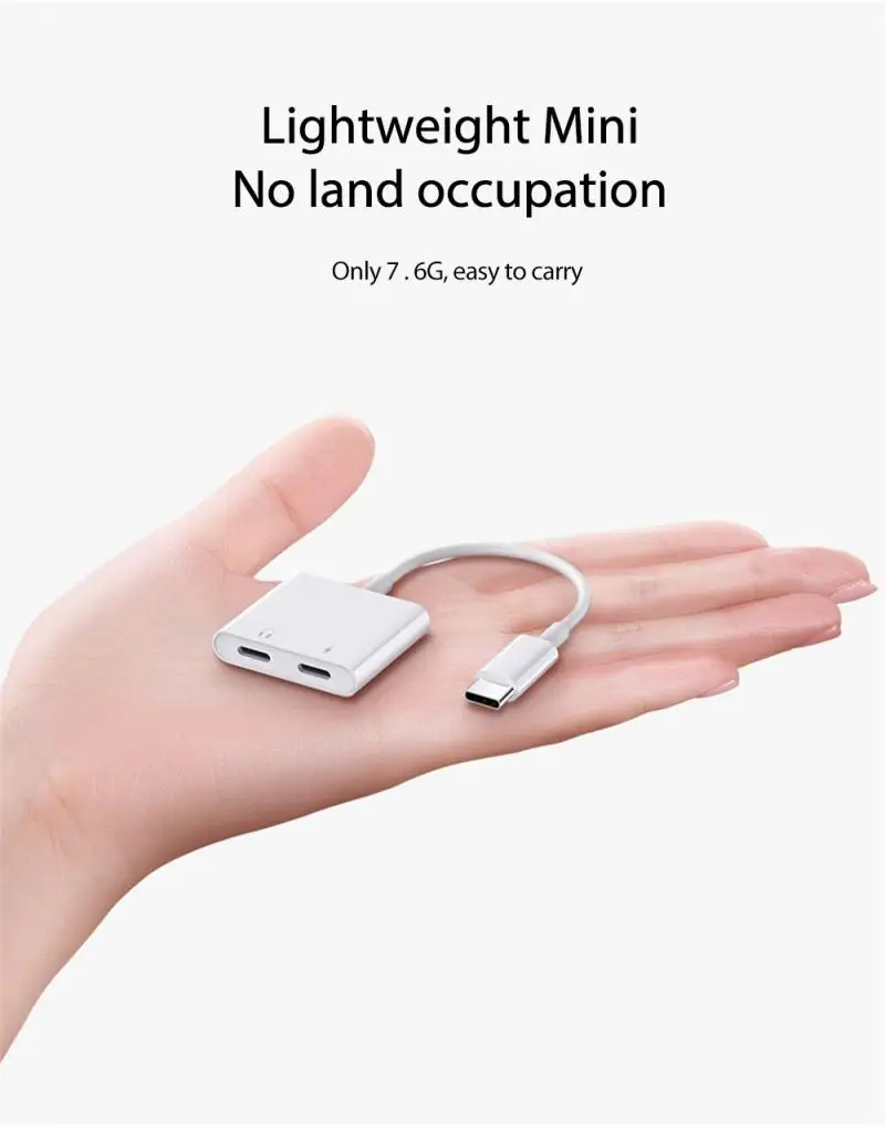 тип c двойной порт адаптер 2 в 1 п