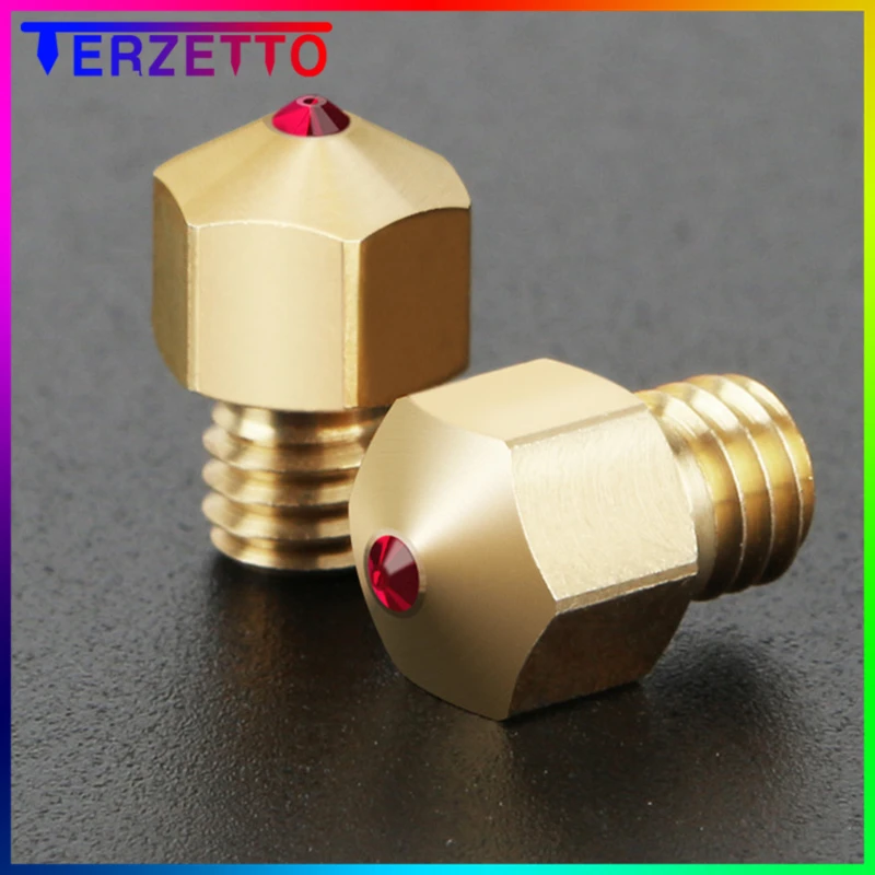MK8 Ruby Nozzle 1.75mm Nozzles 0.4mm High Temperature Ruby MK8 Nozzle For PETG ABS PET PEEK NYLON PRUSA I3 ENDER CR10 Hotend loading=lazy