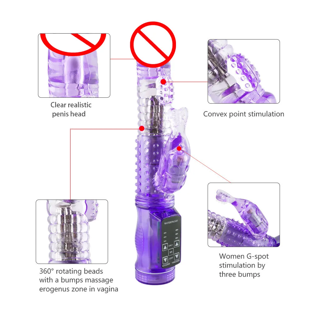 Двойной вибратор кролик взрослый фаллоимитатор Силиконовая секс игрушка для