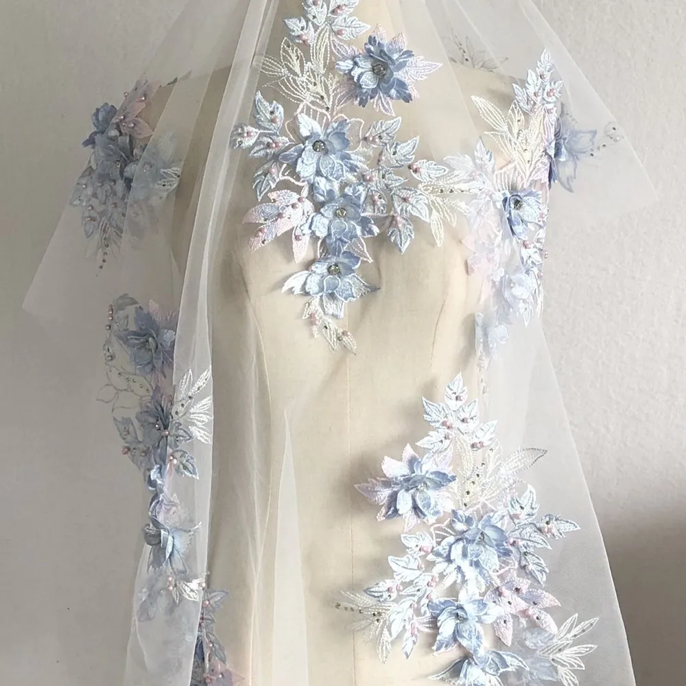 1 шт. Сделай Сам кружевное ремесло трехмерный цветок из бисера сетка вышивка