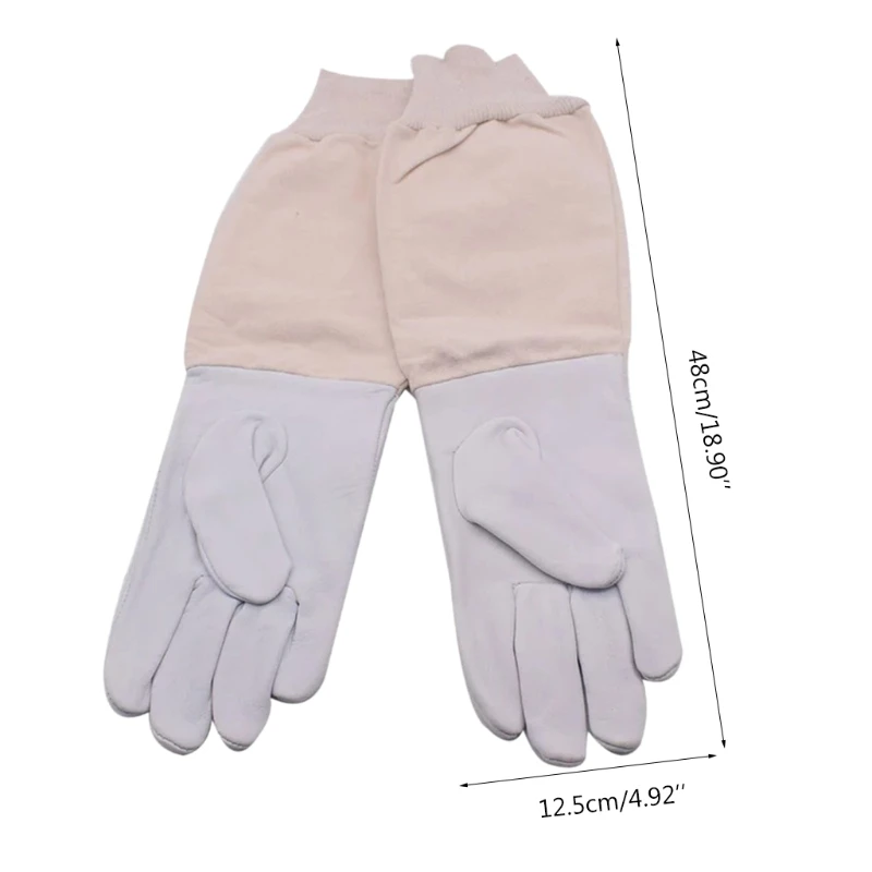 

Breathable Bee Gloves Sheepskin Anti Bite Protective Glove Apicultura Beekeeper Tool Canvas Beekeeping Equipment for Beework