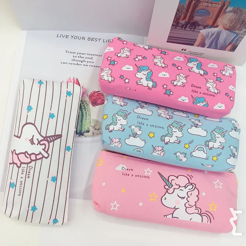 1 шт. милый простой чехол для карандашей Серебристый в офисе студентов школьные