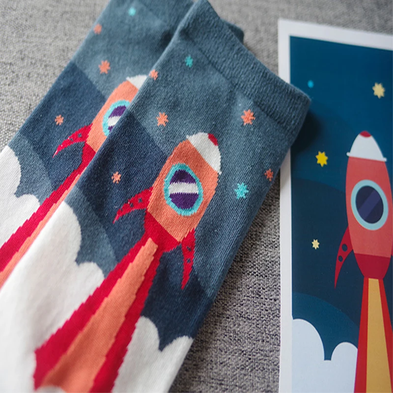 

Autumn Winter Original Design Cartoon Cute Japanese Cotton Socks Men's Socks Women's Socks Lovers Rainbow Unicorn Lighthouse