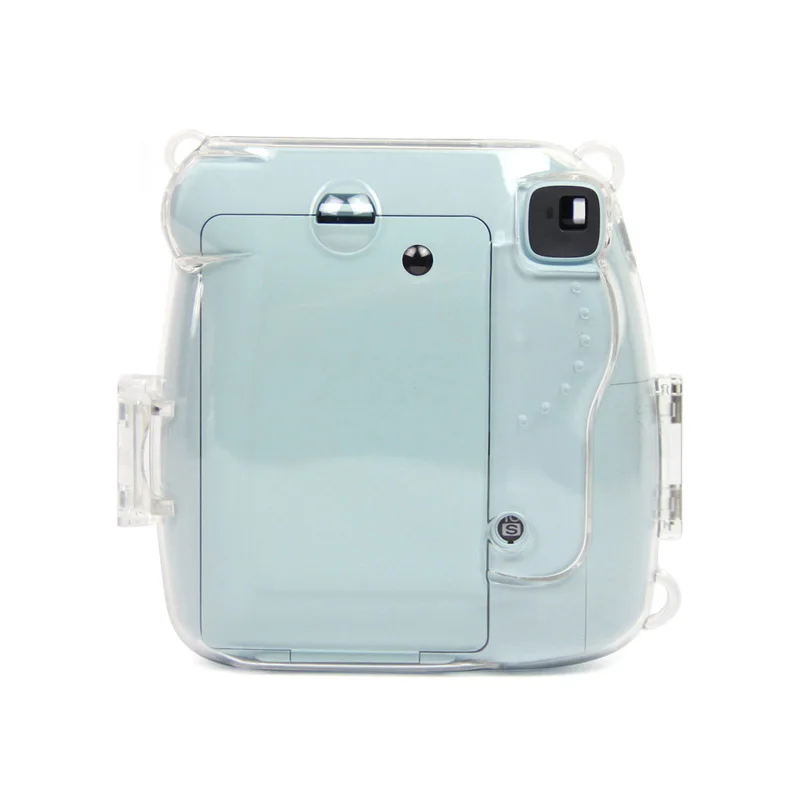 Прозрачный чехол для камеры, Кристально Чистая сумка, совместимый с Fujifilm Instax Mini 9/Mini 8+/Mini 8 фотокамера моментальной печати с ремешком